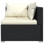 Salon de jardin meuble d'extérieur ensemble de mobilier 11 pièces avec coussins résine tressée noir 02_0015447