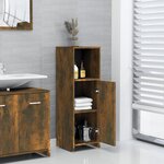 vidaXL Armoire de bain Chêne fumé 30x30x95 cm Bois d'ingénierie