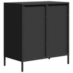 vidaXL Buffet noir 68x39x73 5 cm acier laminé à froid