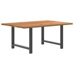 vidaXL Table à manger marron clair bois de chêne massif rectangulaire