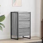 vidaXL Buffet Gris Sonoma 42 x 36 x 75.5 cm Bois d'ingénierie