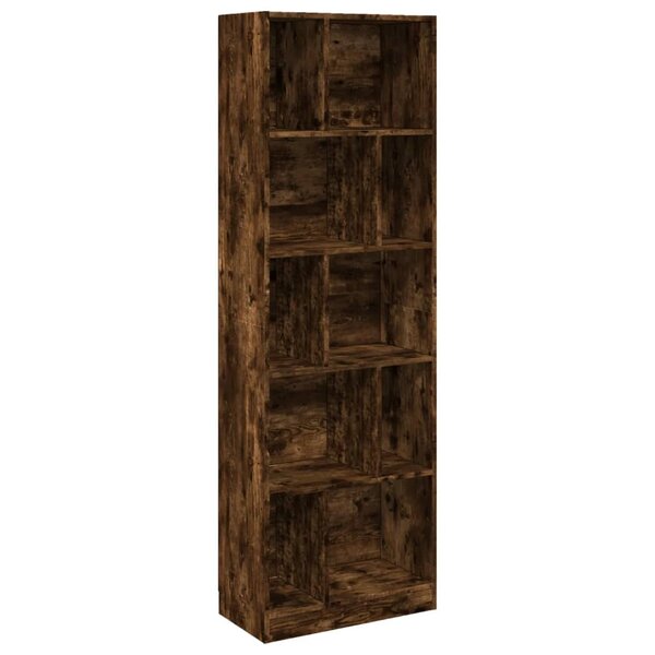 vidaXL Bibliothèque chêne fumé 57x28 5x174 cm bois d'ingénierie