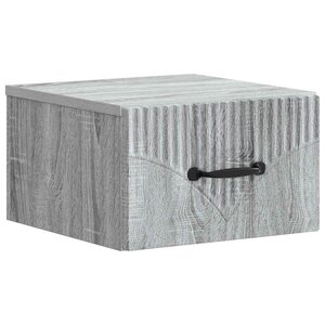 vidaXL Cabinet de chevet mural Sonoma gris 34 5 x 33 x 20 cm
