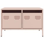 vidaXL Meuble TV rose 68x50x43 5 cm acier laminé à froid