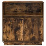 vidaXL Buffet LED Chêne fumé 71 x 34 5 x 75 cm Bois d'ingénierie