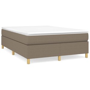 vidaXL Cadre de lit sans matelas taupe 140x200 cm tissu