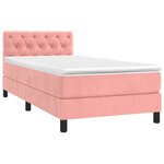 vidaXL Sommier à lattes de lit avec matelas et LED Rose 80x200 cm