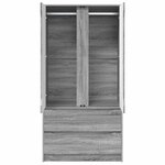 vidaXL Cabinet de salle de bain Gris Sonoma 79 5 x 49 x 156 cm