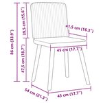 vidaXL Chaises à manger lot de 2 gris nuage tissu