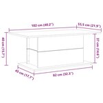 Table basse vidaXL en chêne noir 102x55 5x40 cm en bois d'ingénierie