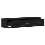 vidaXL Armoire murale chêne noir 88x26x18 5 cm bois d'ingénierie