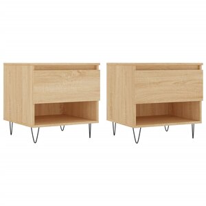 vidaXL Tables basses 2 Pièces chêne sonoma 50x46x50 cm bois d'ingénierie