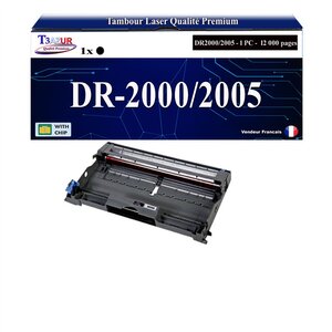 Kit Tambour compatible avec Brother DR2000 DR2005 pour Brother DCP2010 DCP7010 DCP7020 DCP7025 - 12 000 pages - T3AZUR