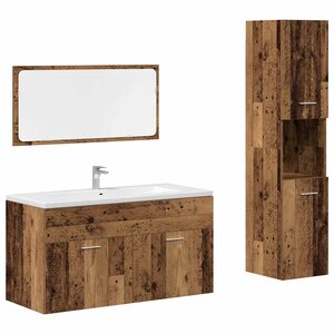 vidaXL Ensemble de meubles salle de bain 3 Pièces bois d'ingénierie