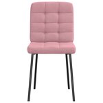 vidaXL Chaises à manger lot de 2 Rose Velours