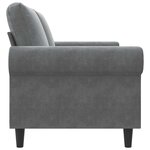 vidaXL Canapé à 2 places Gris foncé 140 cm Velours