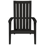 vidaXL Chaises de jardin Adirondack lot de 2 noir polypropylène