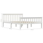 vidaXL Cadre de lit sans matelas blanc bois de pin massif 140x200 cm