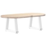 vidaXL Pieds de table basse en forme de V  2 pièces  blanc  30 x (30-31 3) cm  acier