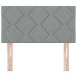 vidaXL Tête de lit avec des lumières à LED Gris clair 80 cm tissu