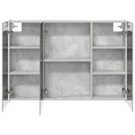 vidaXL Armoire Miroir de Salle de Bain Gris béton 103 5 x 15 5 x 70 cm