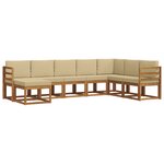 vidaXL Ensemble de canapés d'extérieur 8 pc Naturel et Beige