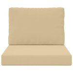 vidaXL Coussin de canapé d'extérieur 2 Pièces Beige Polyester