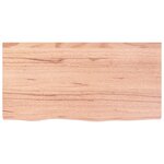 vidaXL Étagère murale marron clair bois chêne massif traité