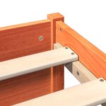 vidaXL Cadre de lit avec tête de lit de rangement 2 Pièces Brun Ciré