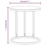 vidaXL Table d'appoint Doré et marbre blanc 45 cm Verre trempé