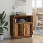 vidaXL Buffet LED Bois ancien 71 x 34 5 x 75 cm Bois d'ingénierie