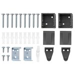 vidaXL Store de Fenêtre avec des rideaux Gris foncé Aluminium