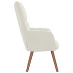 vidaXL Chaise de relaxation Blanc crème Velours