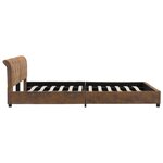 vidaXL Cadre de lit sans matelas marron similicuir daim 160x200 cm