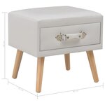 vidaXL Tables de chevet 2 Pièces Blanc 40x35x40 cm Similicuir