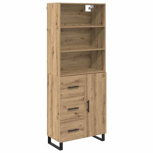 vidaXL Haut Armoire avec tiroir Chêne artisanal 69 5 x 34 x 180 cm