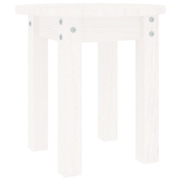 vidaXL Table basse Blanc Ø 35x35 cm Bois massif de pin