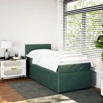 vidaXL Sommier à lattes de lit avec matelas Vert foncé 90x200 cm