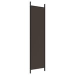 vidaXL Cloison de séparation 3 panneaux Marron 150x200 cm Tissu