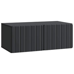 vidaXL Meuble TV mural Noir 78 5 x 41 x 30 cm Bois d'ingénierie