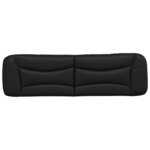 vidaXL Coussin de tête de lit Hvar noir 183 cm similicuir