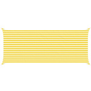 vidaXL Voile d'ombre Jaune et blanc 6 x 2 5 m 100   polyester Oxford