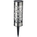 Borne solaire inox GALIX G4445 - A poser ou à planter - 28 cm - Blanc chaud