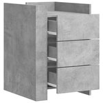 vidaXL Table de chevet gris béton 45x50x65 cm bois d'ingénierie