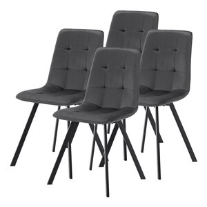 Lot de 4 chaises de salle à manger moderne design robuste 89 x 44 x 54 cm gris foncé 03_0009841