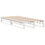vidaXL Cadre de lit sans matelas blanc 90x190 cm bois de pin massif