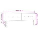 vidaXL Tête de lit capitonnée grise foncée 200 cm