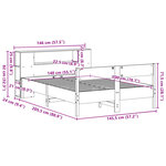 vidaXL Lit bibliothèque sans matelas 140x200 cm bois massif de pin