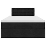 vidaXL Lit ottoman avec matelas noir 120x190 cm tissu