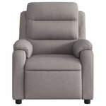 vidaXL Fauteuil de massage inclinable électrique Taupe Tissu